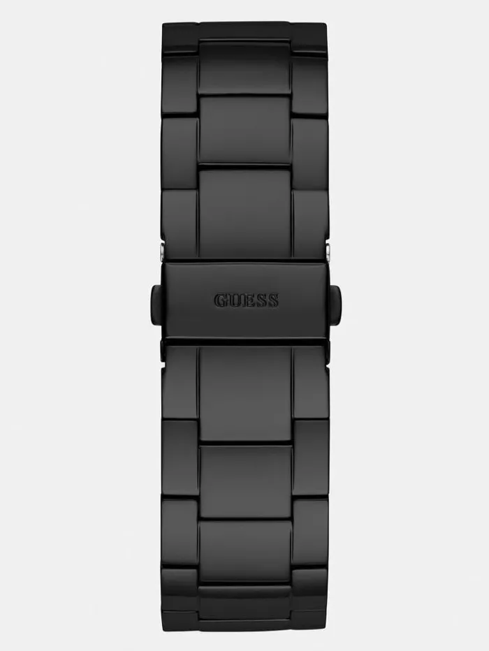 Men Multifunction Crystal Watch Black Guess Watches
