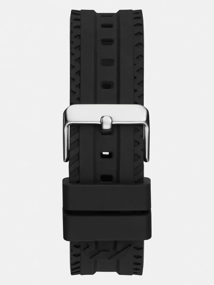 Men Multifunction Crystal Watch Silver Multi Guess Watches