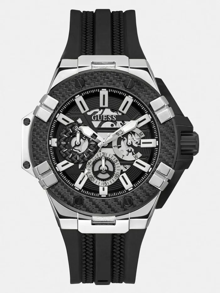 Men Multifunction Watch Argento Guess Watches