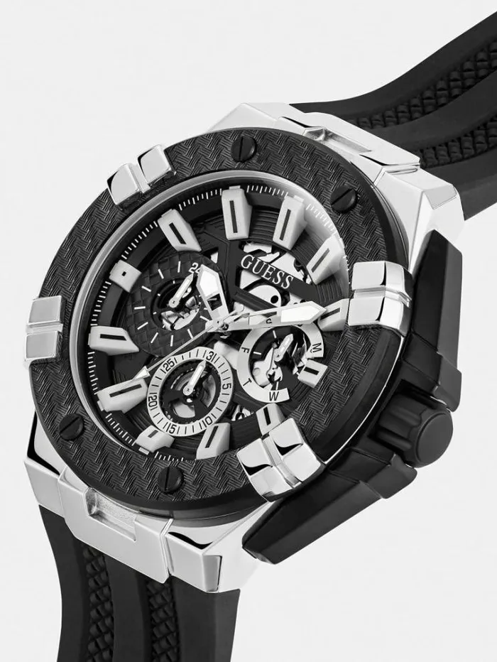 Men Multifunction Watch Argento Guess Watches
