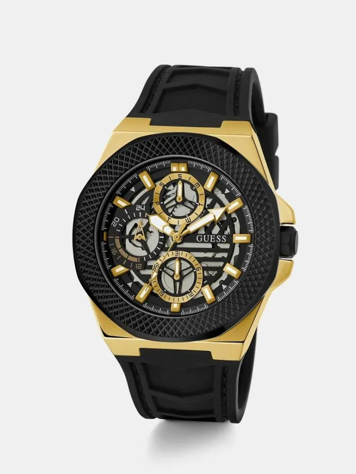 Men Multifunction Watch Black Guess Watches