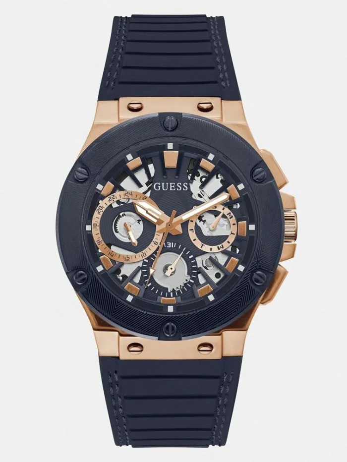 Men Multifunction Watch Blue Guess Watches