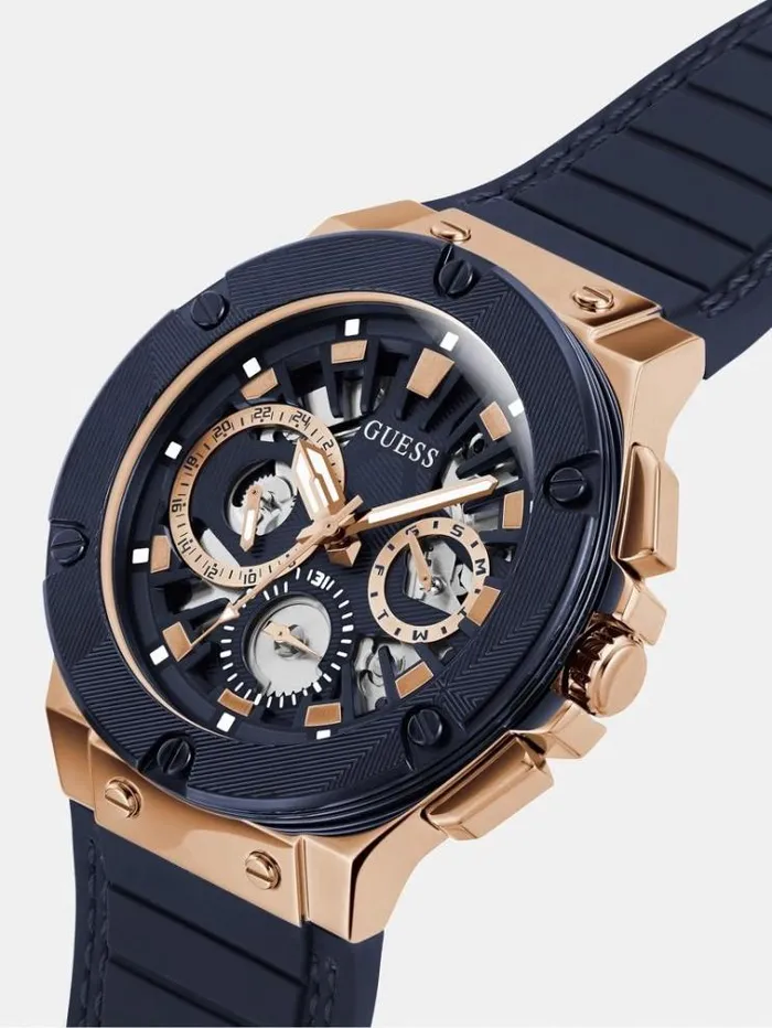 Men Multifunction Watch Blue Guess Watches