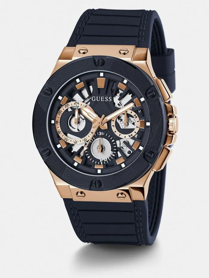 Men Multifunction Watch Blue Guess Watches
