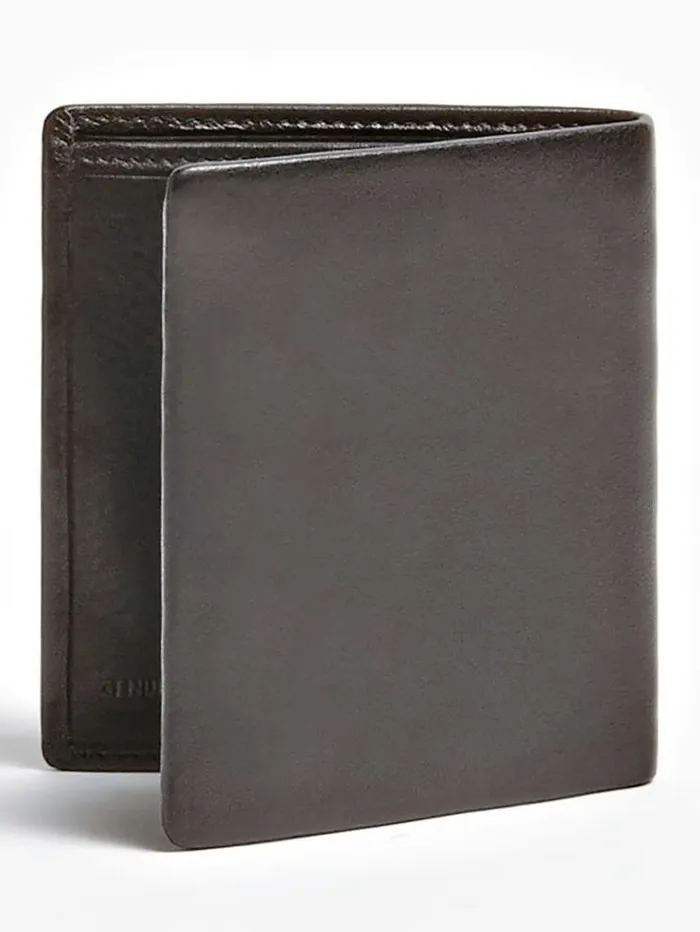 Men New Boston Leather Wallet Black Guess Wallets