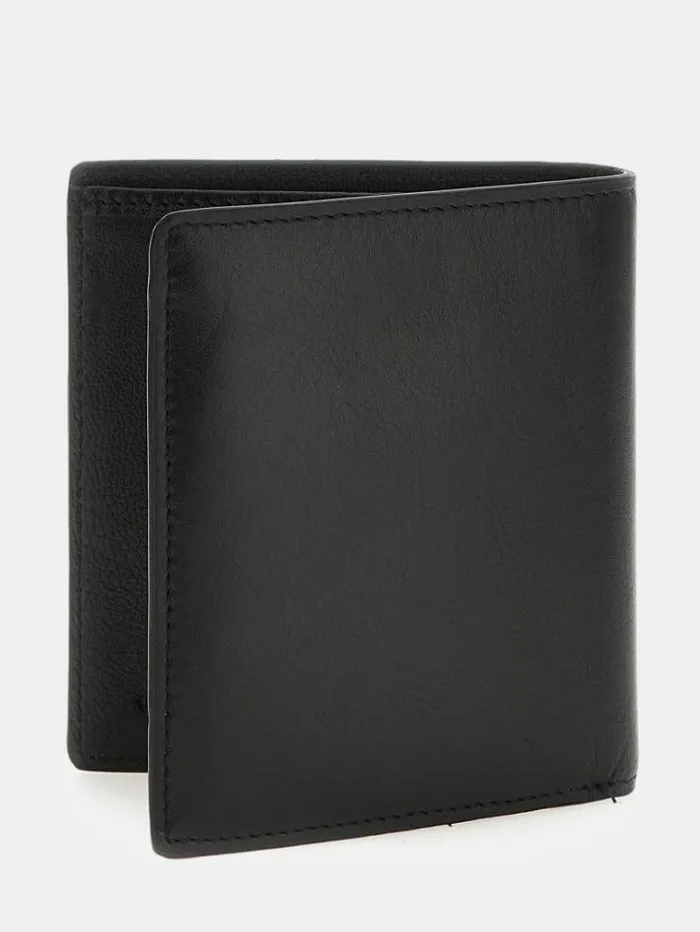 Men New Boston Leather Wallet Black Guess Wallets