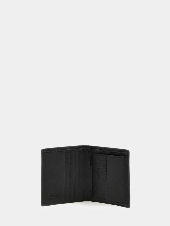 Men New Boston Leather Wallet Black Guess Wallets