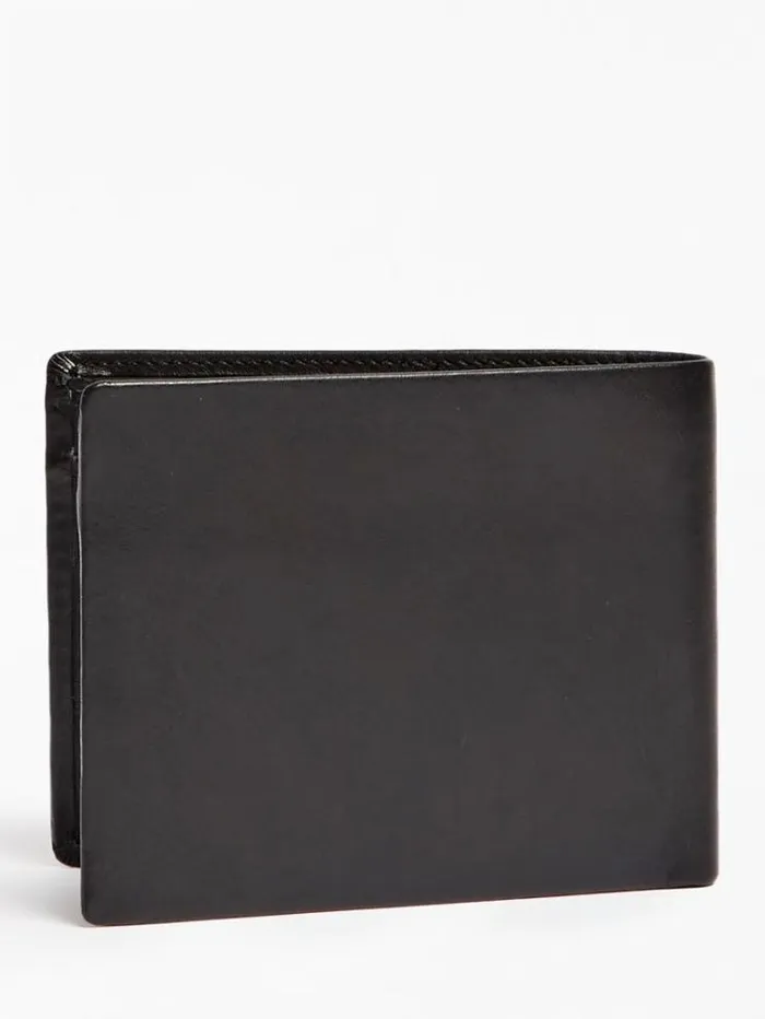 Men New Boston Real Leather Wallet Black Guess Wallets