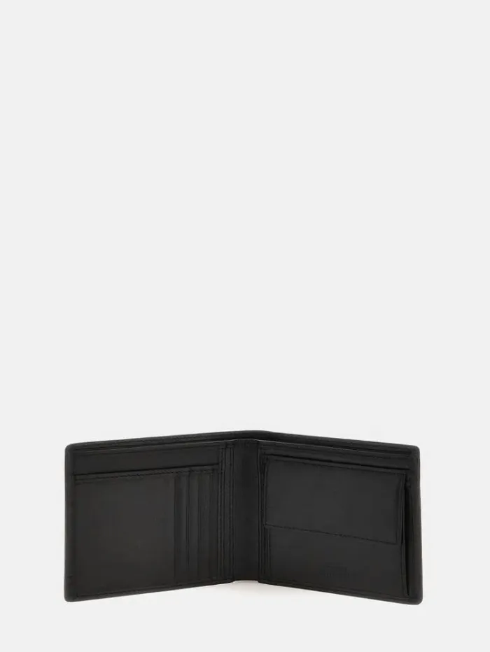Men New Boston Real Leather Wallet Black Guess Wallets