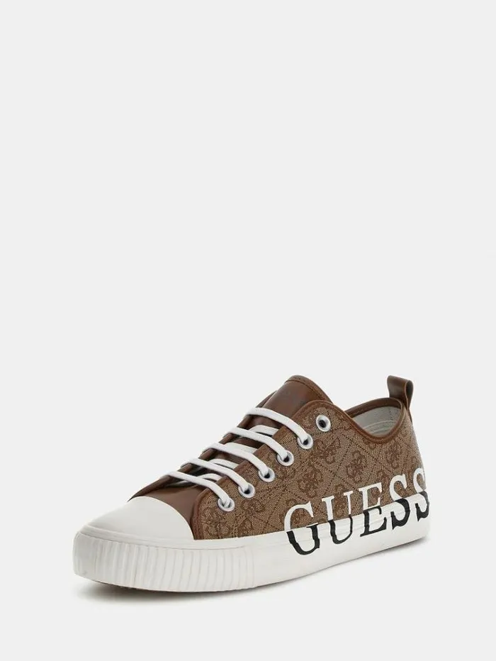 Men New Winners 4g Logo Sneaker Brown Multi Guess Shoes