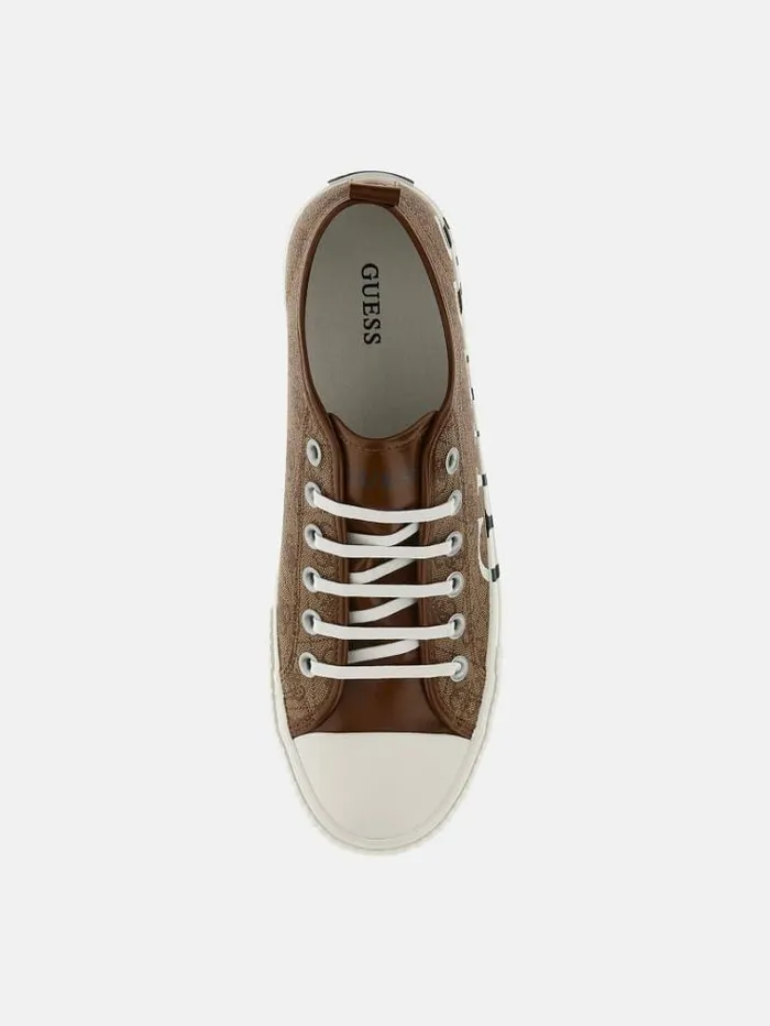 Men New Winners 4g Logo Sneaker Brown Multi Guess Shoes