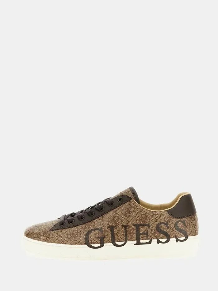 Men Nola K 4g Logo Sneakers Multi Beige Guess Shoes