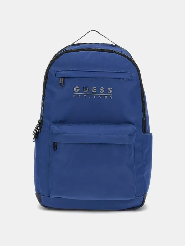 Men Nola Logo Script Backpack Dark Blue Guess Backpacks And Bum Bags