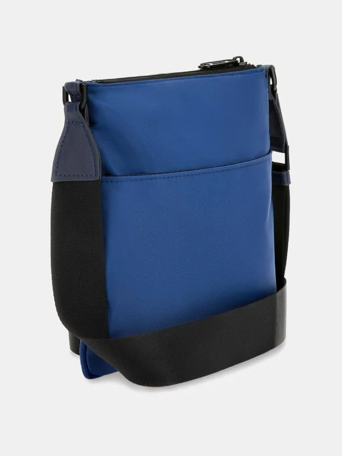 Men Nola Logo Script Mini Crossbody Dark Blue Guess City Bags