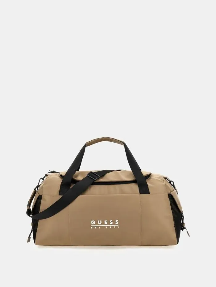 Men Nola Weekender Bag Brown Guess Travel Bags