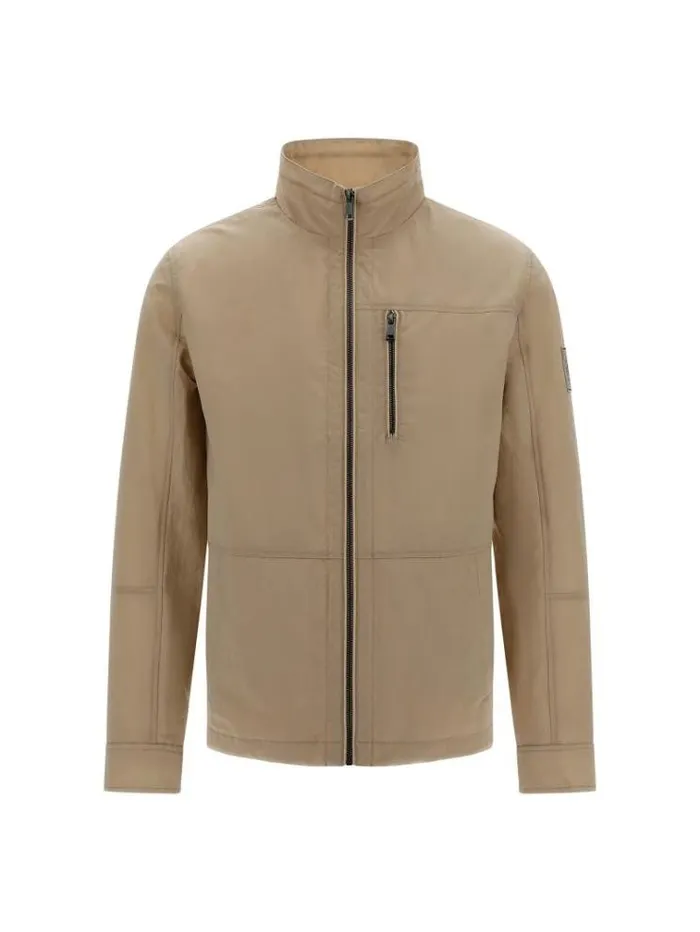 Men Nylon Utility Jacket Beige Guess Coats And Jackets