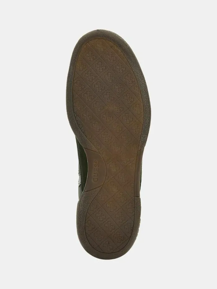Men Olbia Leatherinsert Sneakers Light Green Guess Shoes