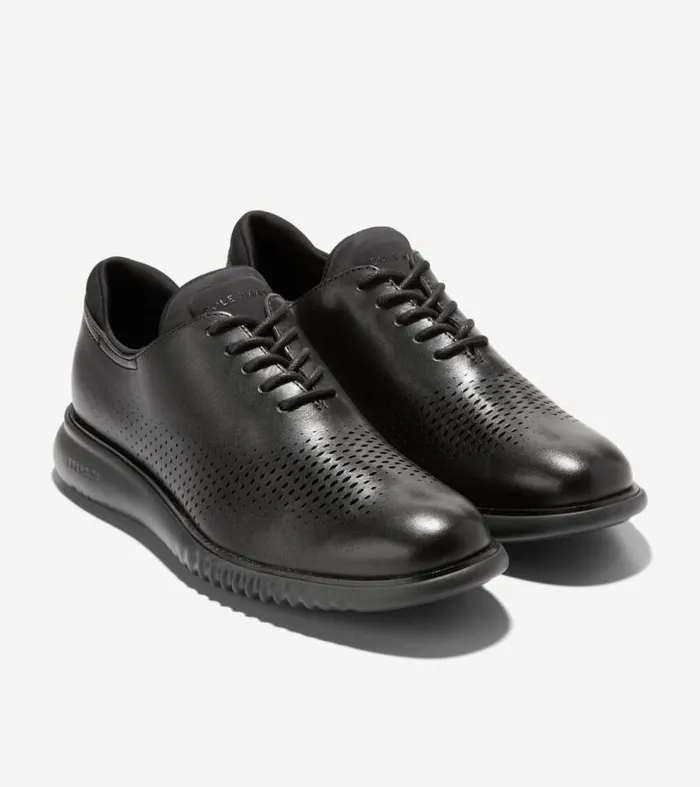 Men Oxfords Cole Haan 2ZERGRAND Laser Wingtip Oxfords Black