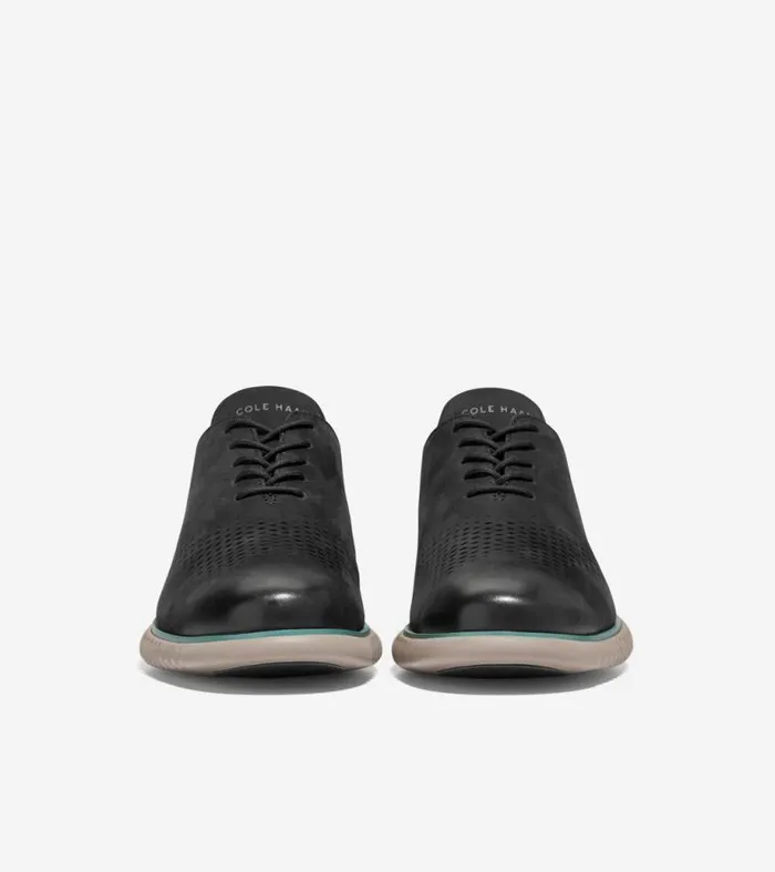 Men Oxfords Cole Haan 2ZERGRAND Laser Wingtip Oxfords Blacktrellisirish Coffee