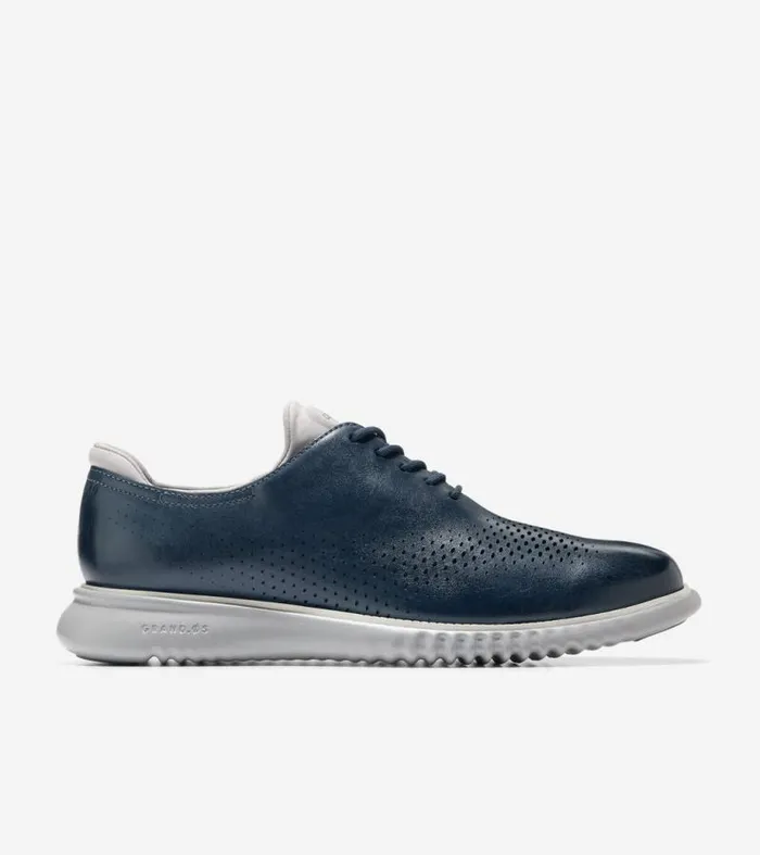 Men Oxfords Cole Haan 2ZERGRAND Laser Wingtip Oxfords Blue Wing Teal