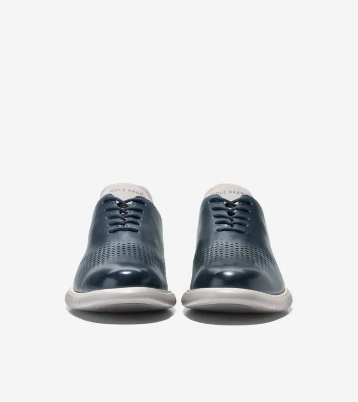 Men Oxfords Cole Haan 2ZERGRAND Laser Wingtip Oxfords Blue Wing Teal