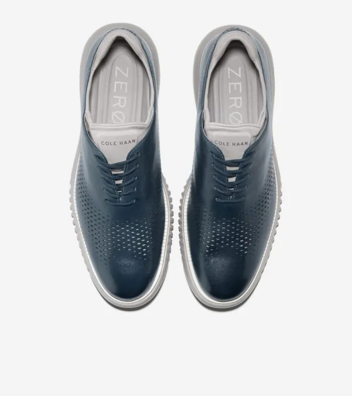 Men Oxfords Cole Haan 2ZERGRAND Laser Wingtip Oxfords Blue Wing Teal