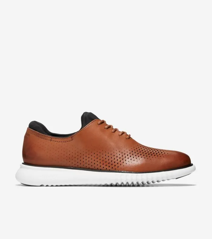 Men Oxfords Cole Haan 2ZERGRAND Laser Wingtip Oxfords British Tanivory