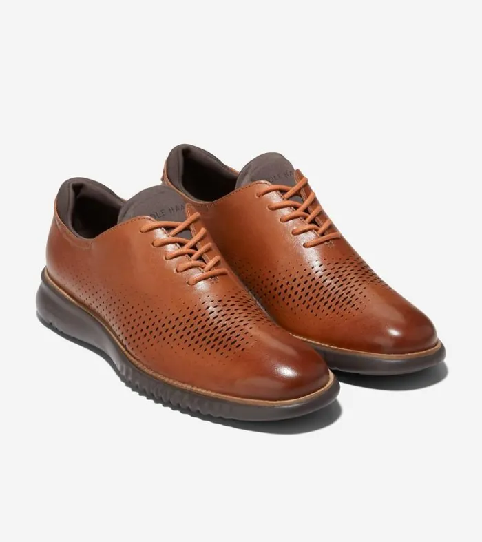 Men Oxfords Cole Haan 2ZERGRAND Laser Wingtip Oxfords British Tanjava