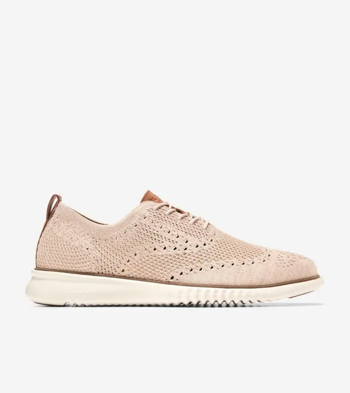 Men Oxfords Cole Haan 2ZERGRAND Stitchlite Oxfords Sand Dollarivory