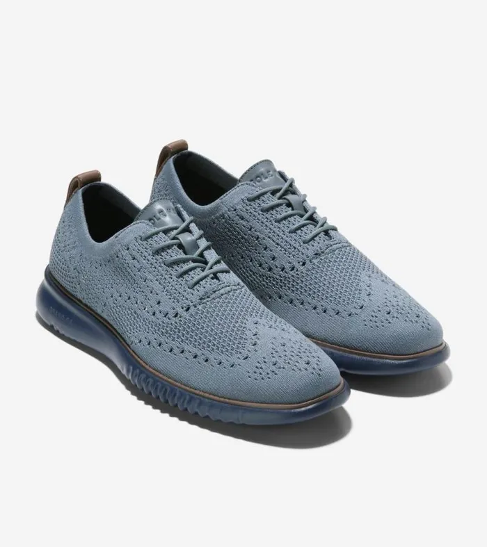 Men Oxfords Cole Haan 2ZERGRAND Stitchlite Oxfords Stormy Weatherblue Wing Teal