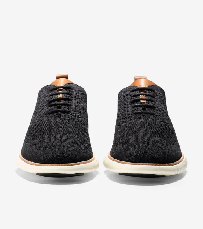 Men Oxfords Cole Haan 2ZERGRAND Stitchlite Wingtip Oxfords Black Stitchlitetradeivory