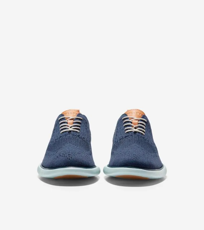 Men Oxfords Cole Haan 2ZERGRAND Stitchlite Wingtip Oxfords Blue Wing Teal Stitchlitetradecloud Blue