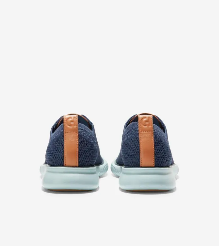 Men Oxfords Cole Haan 2ZERGRAND Stitchlite Wingtip Oxfords Blue Wing Teal Stitchlitetradecloud Blue