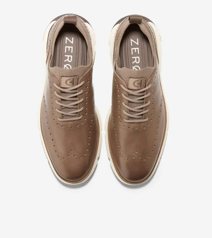 Men Oxfords Cole Haan 4ZERGRAND Oxfords Truffle Brownivoryirish Coffee