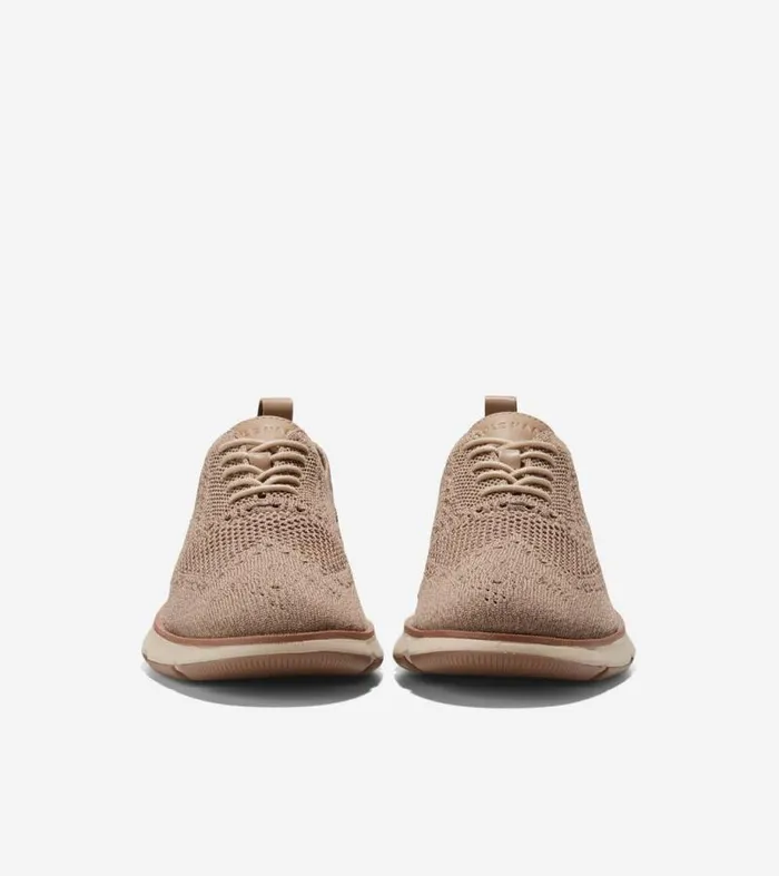 Men Oxfords Cole Haan 4ZERGRAND Stitchlite Wingtip Oxfords Natural Tan Stitchlitetradetruffleoat