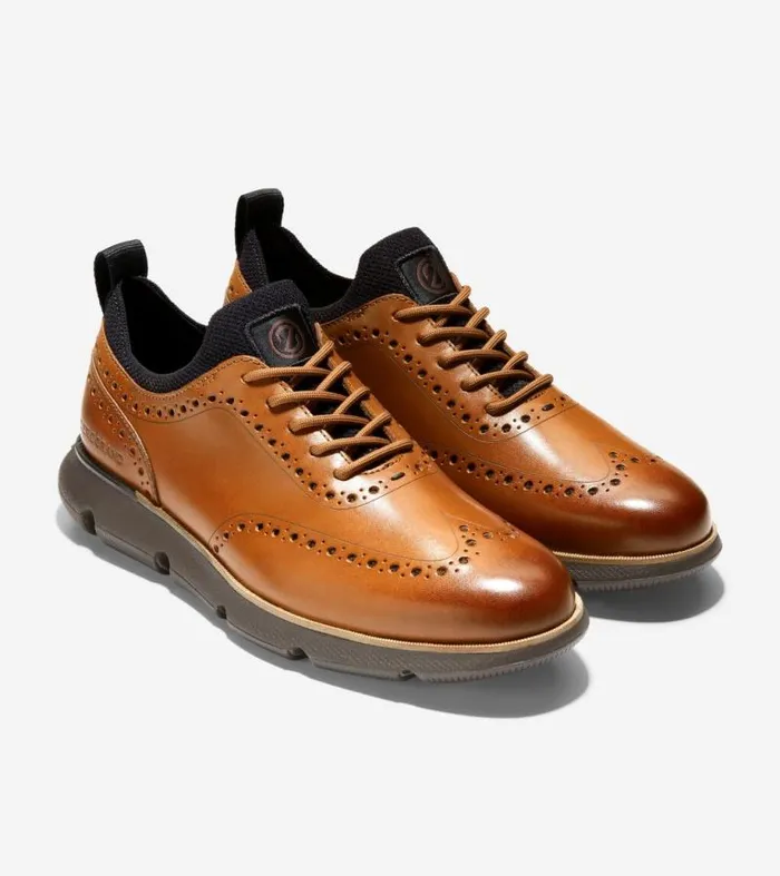 Men Oxfords Cole Haan 4ZERGRAND Wingtip Oxfords British Tanjava