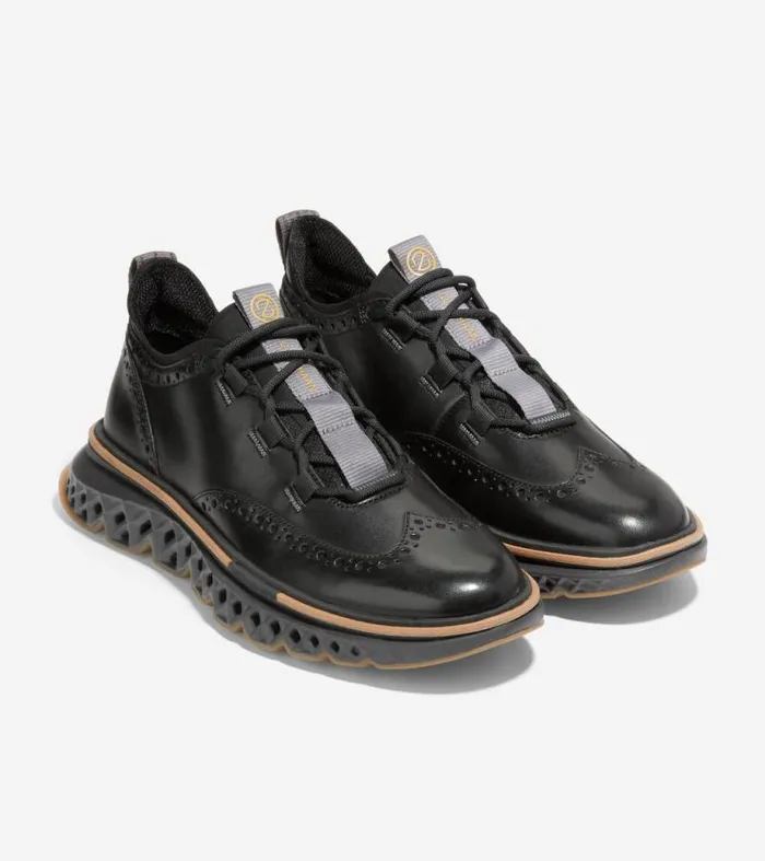 Men Oxfords Cole Haan 5ZERGRAND Wingtip Oxfords Blackpavementstormcloud