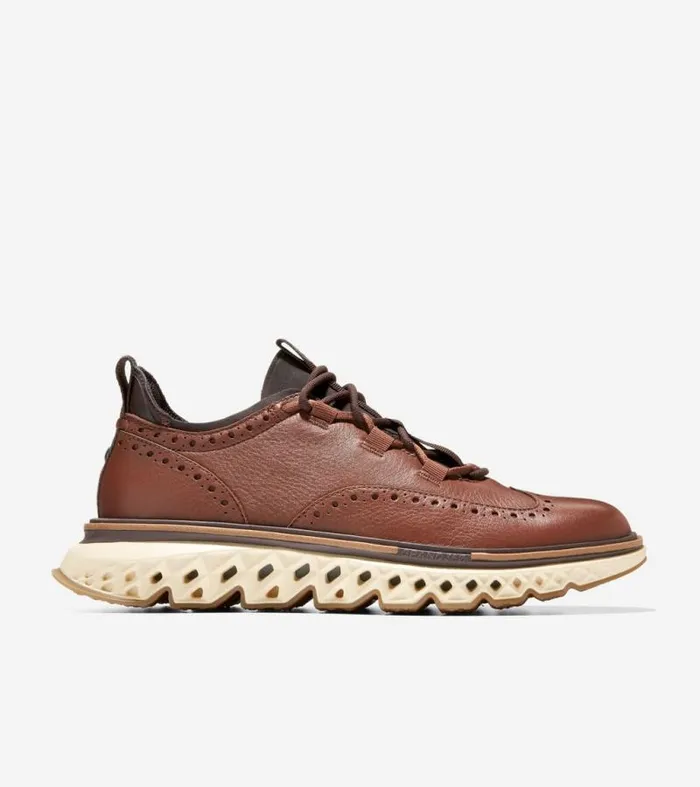 Men Oxfords Cole Haan 5ZERGRAND Wingtip Oxfords Dark Sequoiaalabaster Gleam
