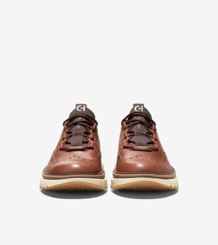 Men Oxfords Cole Haan 5ZERGRAND Wingtip Oxfords Dark Sequoiaalabaster Gleam