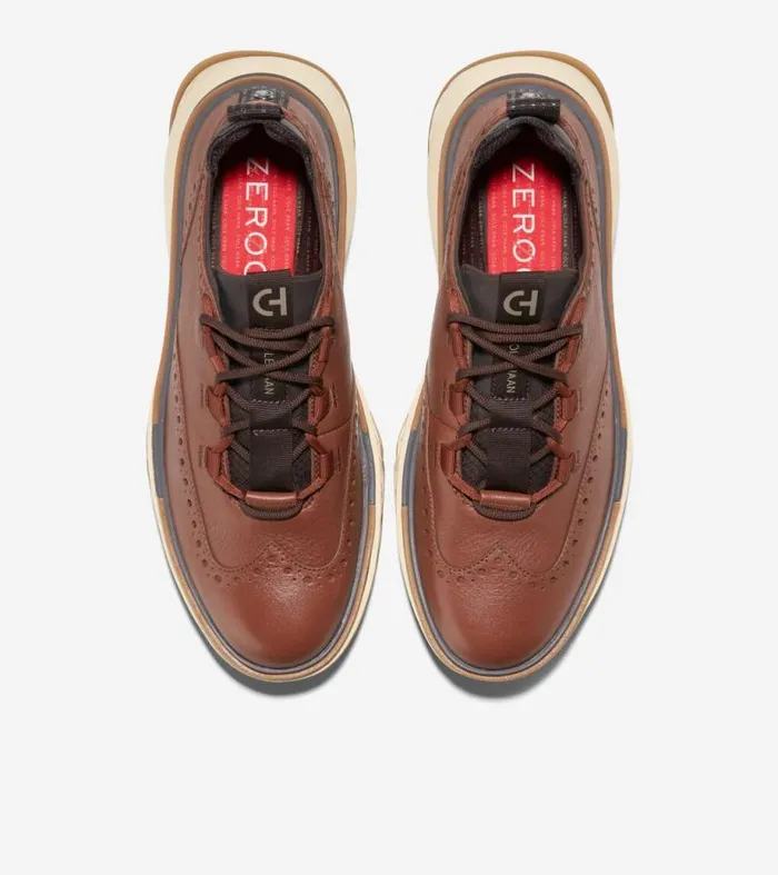 Men Oxfords Cole Haan 5ZERGRAND Wingtip Oxfords Dark Sequoiaalabaster Gleam