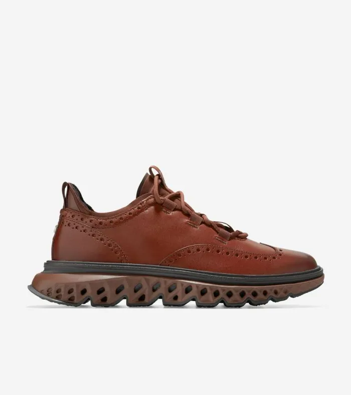 Men Oxfords Cole Haan 5ZERGRAND Wingtip Oxfords Dark Sequoiajava