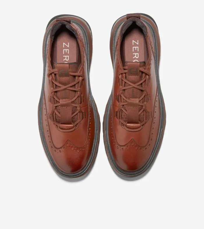 Men Oxfords Cole Haan 5ZERGRAND Wingtip Oxfords Dark Sequoiajava