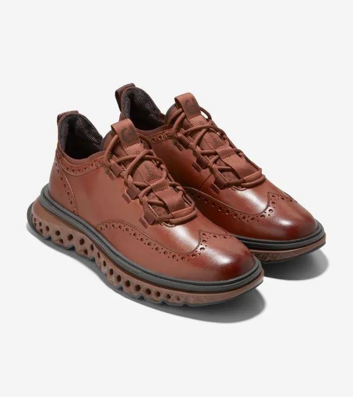 Men Oxfords Cole Haan 5ZERGRAND Wingtip Oxfords Dark Sequoiajava