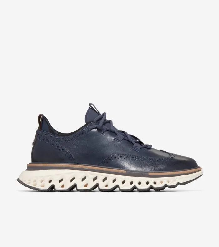 Men Oxfords Cole Haan 5ZERGRAND Wingtip Oxfords Navy Blazerivory
