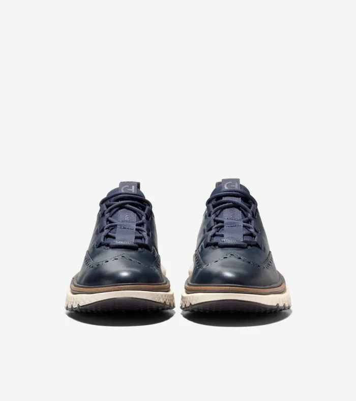 Men Oxfords Cole Haan 5ZERGRAND Wingtip Oxfords Navy Blazerivory