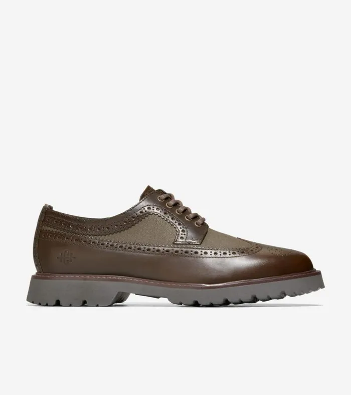 Men Oxfords Cole Haan American Classics Longwing Oxfords Deep Olivemorel