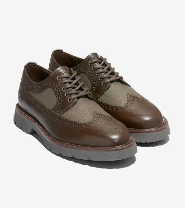 Men Oxfords Cole Haan American Classics Longwing Oxfords Deep Olivemorel