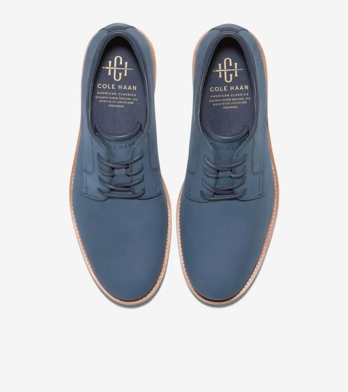 Men Oxfords Cole Haan American Classics Montrose Plain Toe Oxfords Navy Blazer Blueangora
