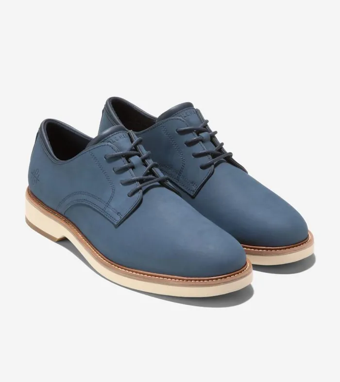 Men Oxfords Cole Haan American Classics Montrose Plain Toe Oxfords Navy Blazer Blueangora