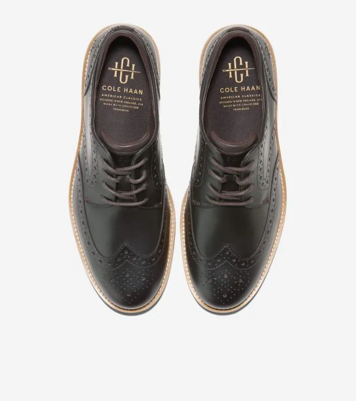 Men Oxfords Cole Haan American Classics Montrose Wingtip Oxfords Dark Chocolate